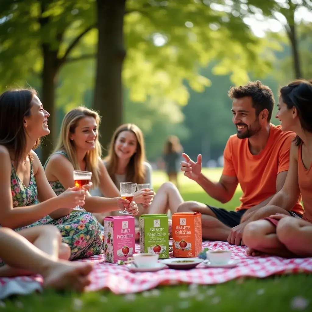 Teázás pillanata, barátokkal a szív egészségéért.