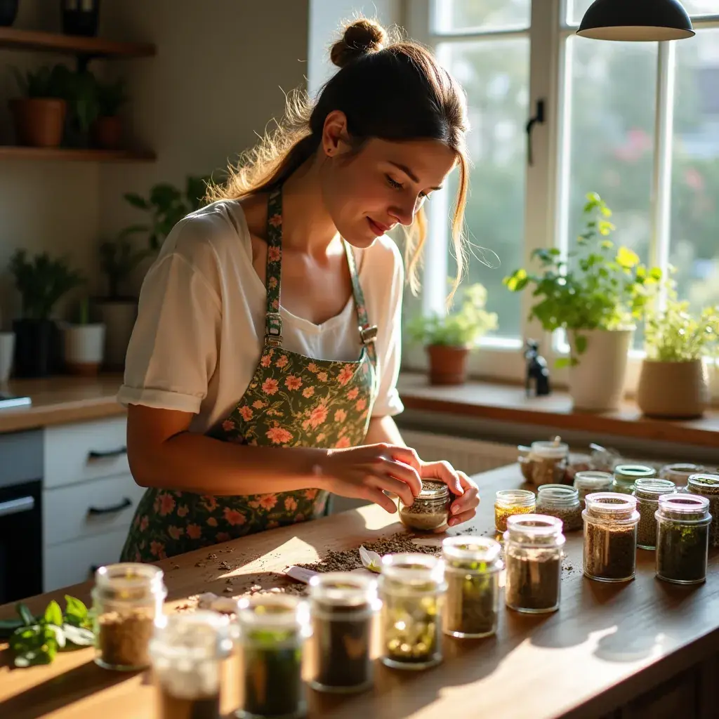 Jóga gyakorlat a természetben, szívbarát teával a közelben.