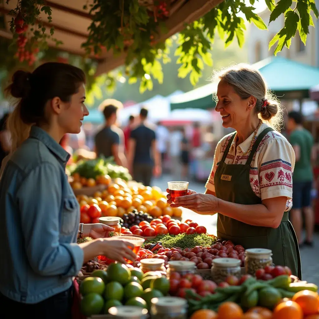 Szívbarát tea szerelmespárral, egészséges életmódot hirdetve.
